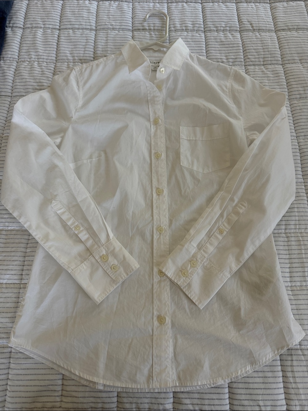 J. Crew White Cotton Button-Down Shirt - Picture 3 of 12